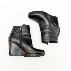 Via Spiga Leather Platform Round Toe Boot Size 8